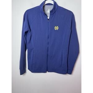 Johnnie-O Women's Navy Blue Zip Up Jacket Notre Dam Embroidery Full Zip Sz XS